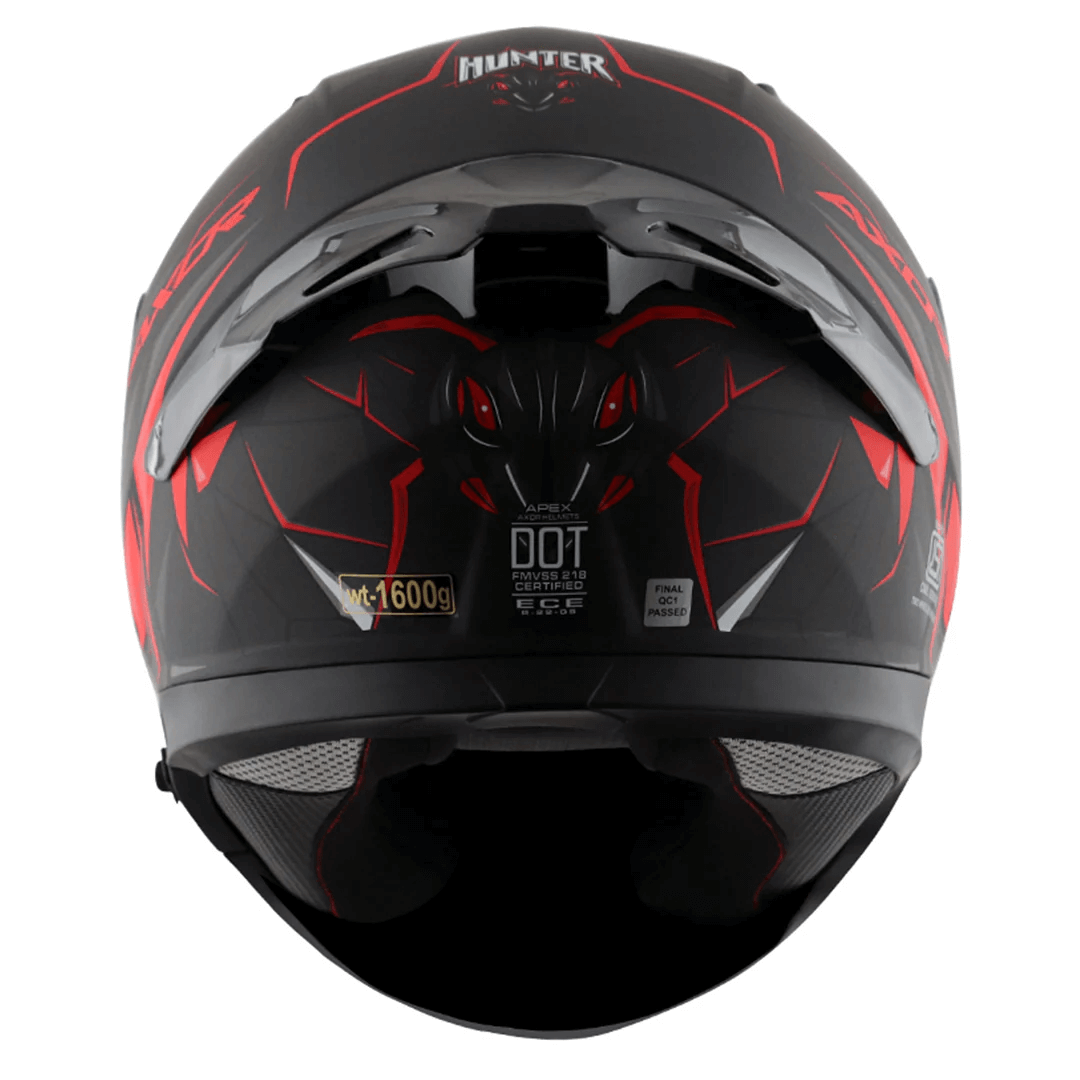 AXOR APEX HUNTER HELMET DULL BLACK RED