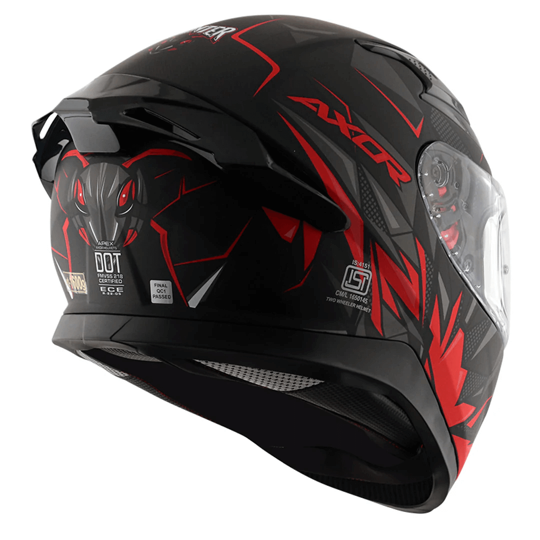 AXOR APEX HUNTER HELMET DULL BLACK RED