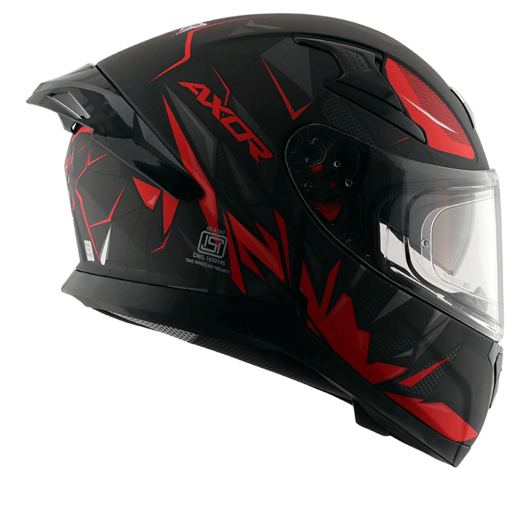 AXOR APEX HUNTER HELMET DULL BLACK RED