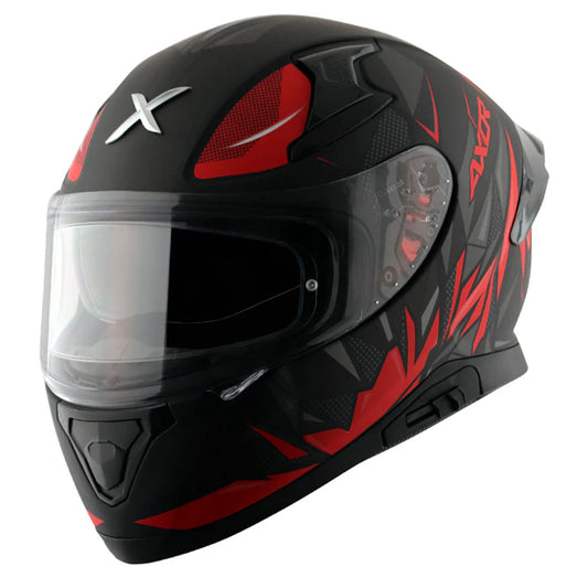 AXOR APEX HUNTER HELMET DULL BLACK RED