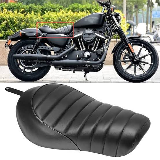 RIBBED SOLO RIDER SEAT FOR HARLEY SPORTSTER (2010-2022)