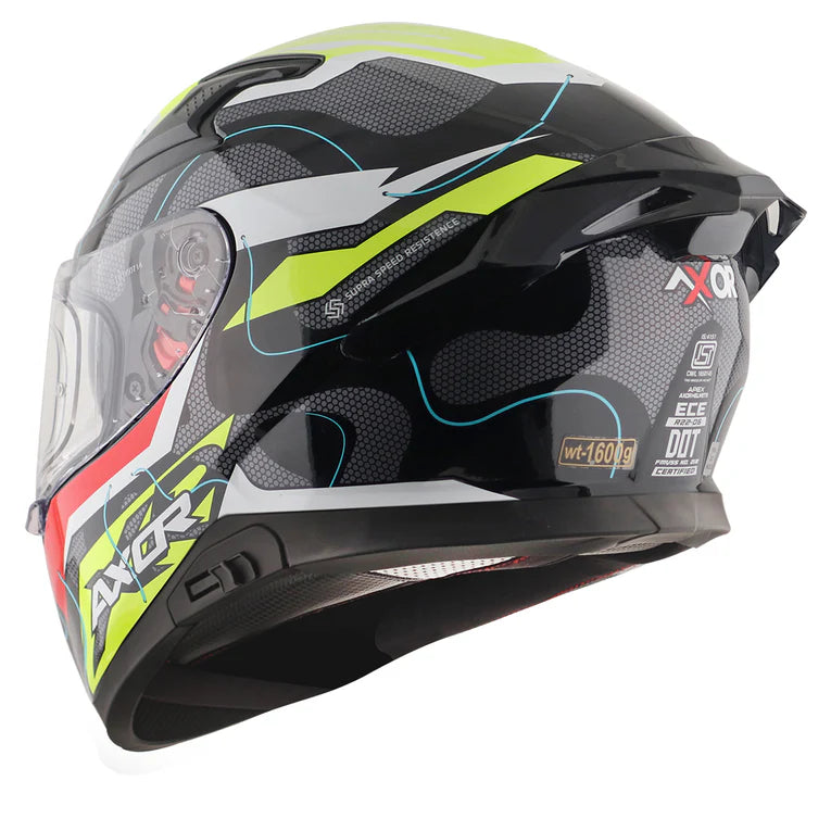 AXOR APEX DYNAMO HELMET BLACK NEON YELLOW