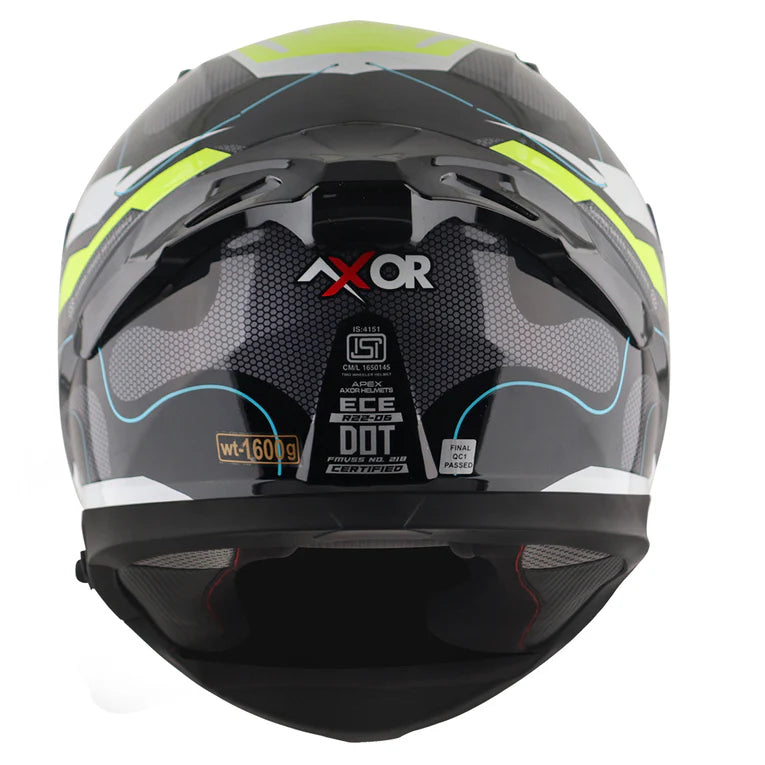 AXOR APEX DYNAMO HELMET BLACK NEON YELLOW