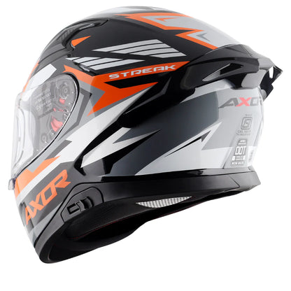 AXOR APEX STREAK HELMET BLACK ORANGE
