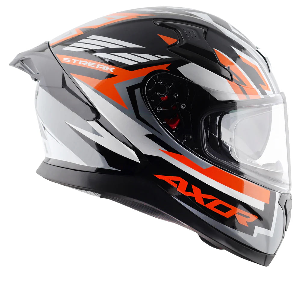 AXOR APEX STREAK HELMET BLACK ORANGE