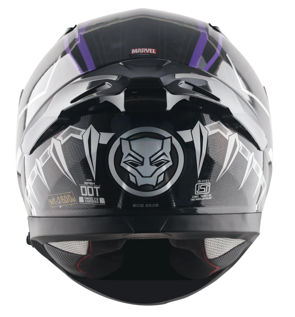 AXOR APEX MARVEL BLACK PANTHER HELMET BLACK PURPLE