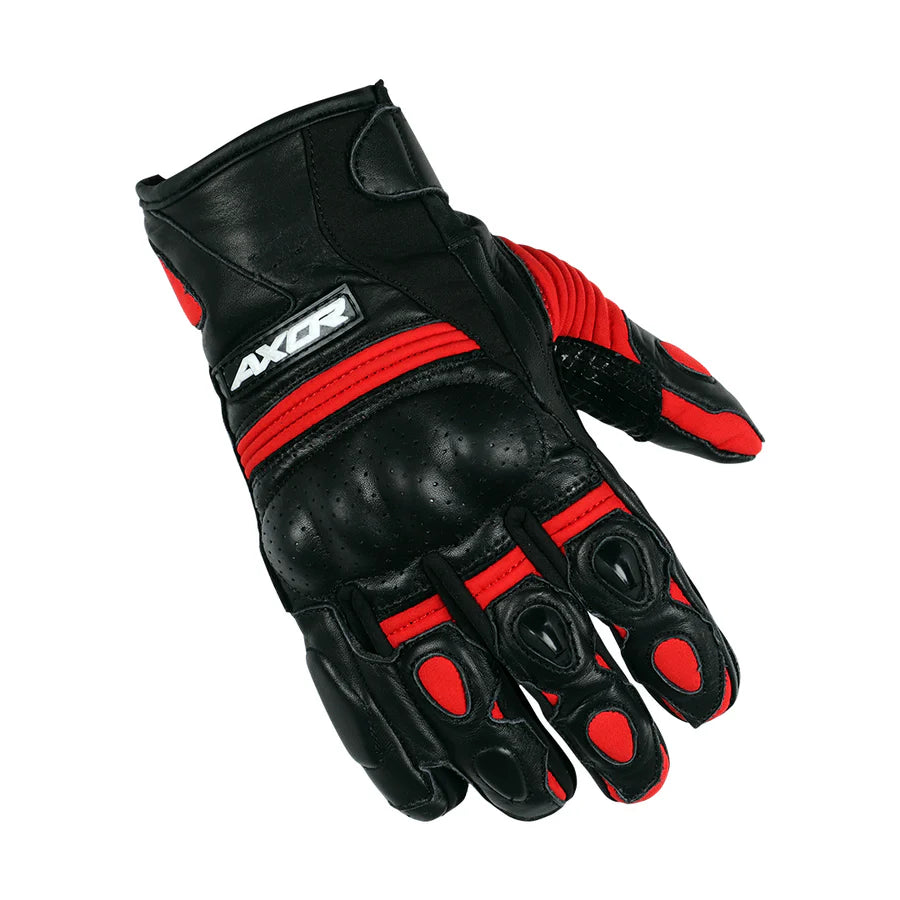 AXOR SPYDER RIDING GLOVES BLACK RED