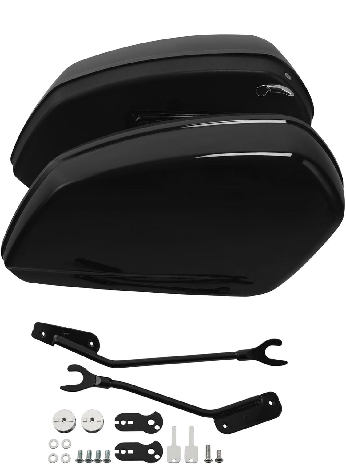 BIKEFORMERS PREMIUM HARD-SHELL MOTORCYCLE SADDLEBAGS – GLOSS BLACK