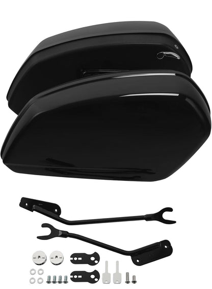 BIKEFORMERS PREMIUM HARD-SHELL MOTORCYCLE SADDLEBAGS – GLOSS BLACK