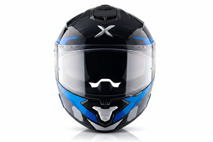 AXOR BRUTALE KRYPTIC DUAL SPOILER HELMET BLACK BLUE