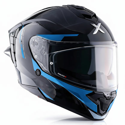 AXOR BRUTALE KRYPTIC DUAL SPOILER HELMET BLACK BLUE