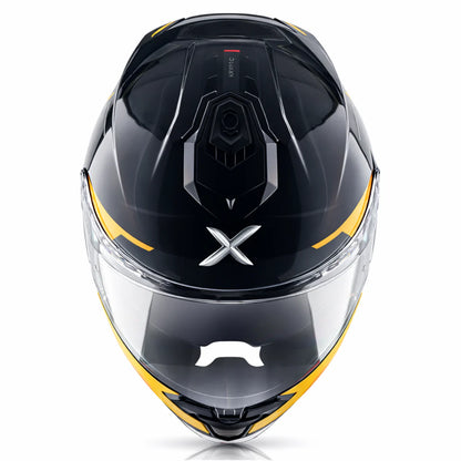 AXOR BRUTALE KRYPTIC DUAL SPOILER HELMET BLACK YELLOW