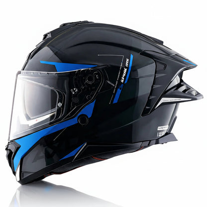 AXOR BRUTALE KRYPTIC DUAL SPOILER HELMET BLACK BLUE
