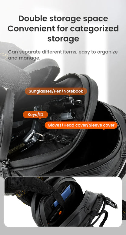LOBOO BTB05BK WATERPROOF MOTORCYCLE TANK BAG 5L| UNIVERSAL FIT WITH PHONE HOLDER AND SHOULDER STRAP