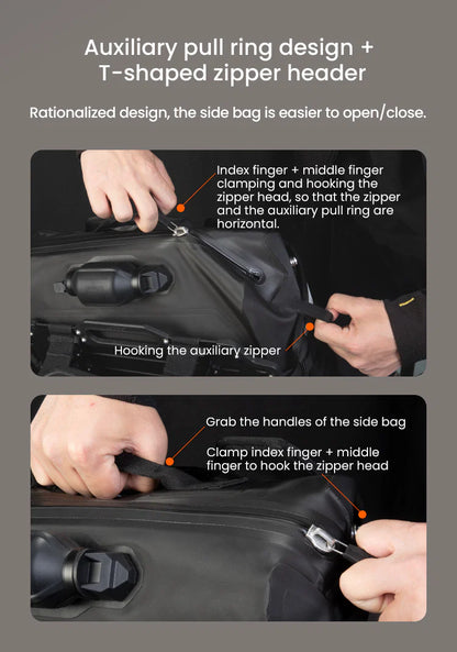 LOBOO ALPS INFLATABLLE WATERPROOF SIDE BAGS (23L/30L) | WITH ANTI THEFT LOCK