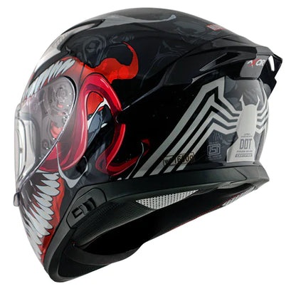 AXOR APEX MARVEL VENOM HELMET BLACK RED