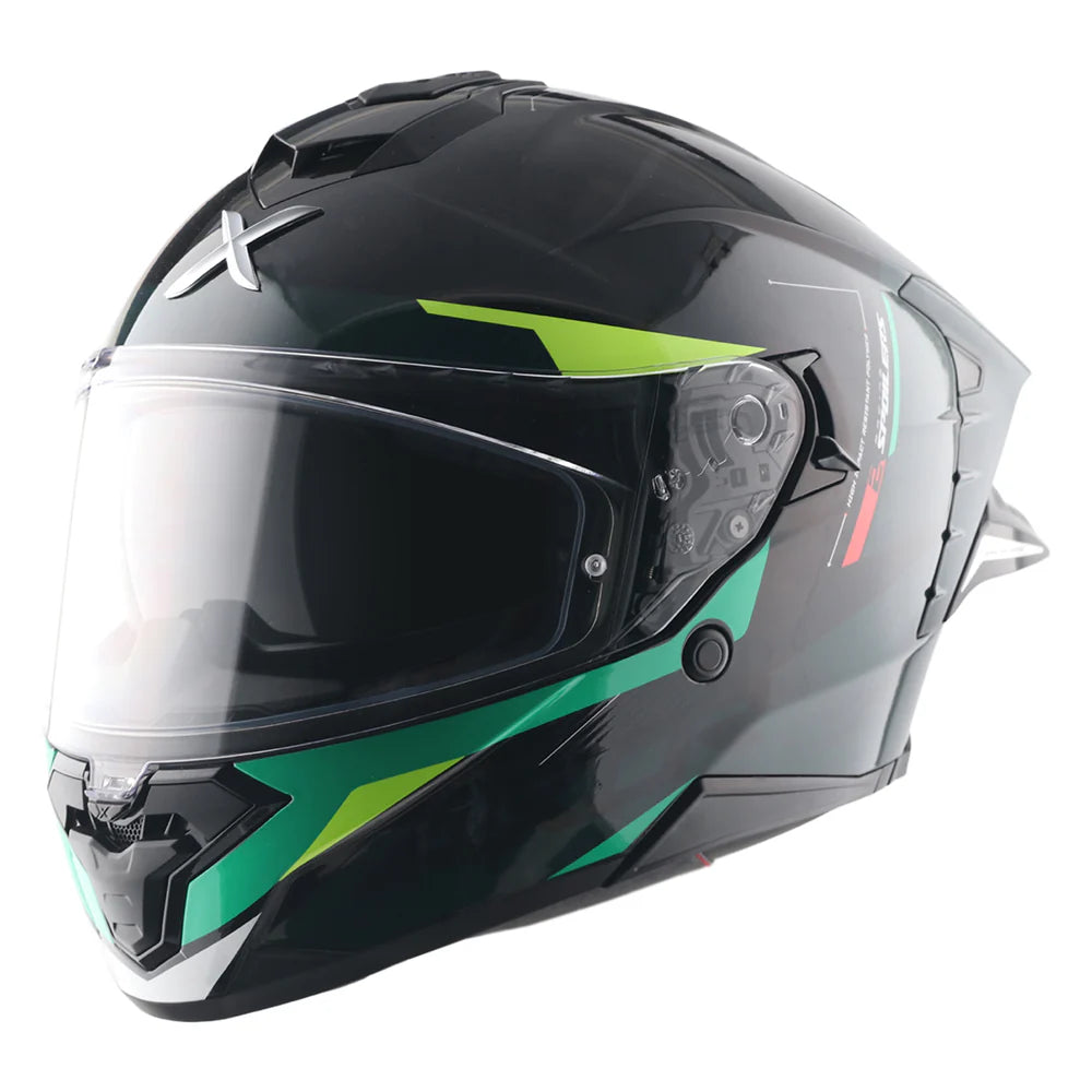 AXOR BRUTALE KRYPTIC DUAL SPOILER HELMET BLACK GREEN