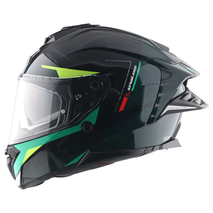 AXOR BRUTALE KRYPTIC DUAL SPOILER HELMET BLACK GREEN