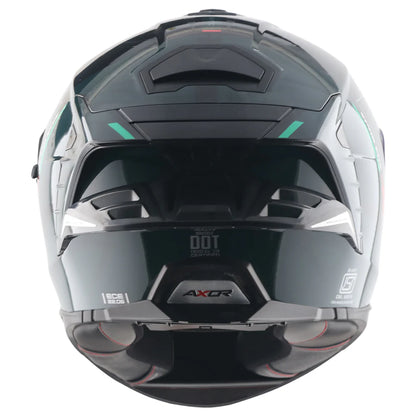 AXOR BRUTALE KRYPTIC DUAL SPOILER HELMET BLACK GREEN