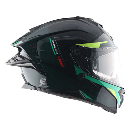AXOR BRUTALE KRYPTIC DUAL SPOILER HELMET BLACK GREEN