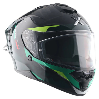AXOR BRUTALE KRYPTIC DUAL SPOILER HELMET BLACK GREEN