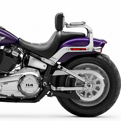 MOTORCYCLE PILLION CUM  PASSENGER BACKREST WITH LUGGAGE RACK FOR FATBOY M8