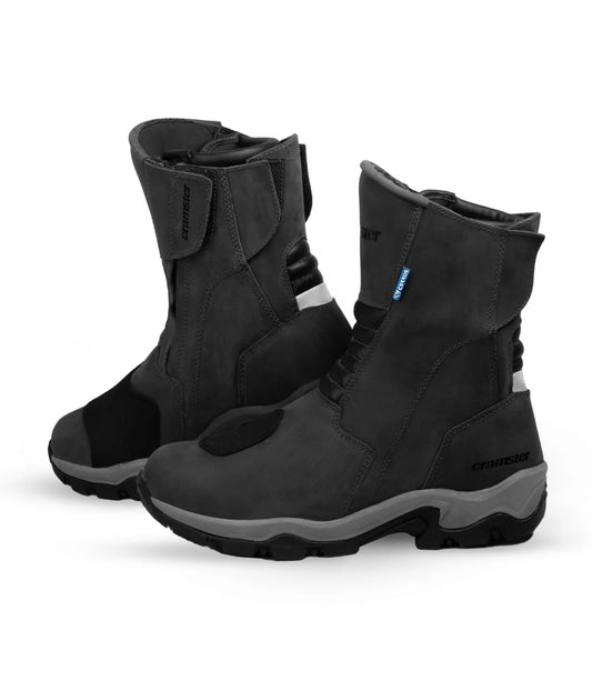 CRAMSTER FLUX MOTORCYCLE TOURING BOOTS- BLACK