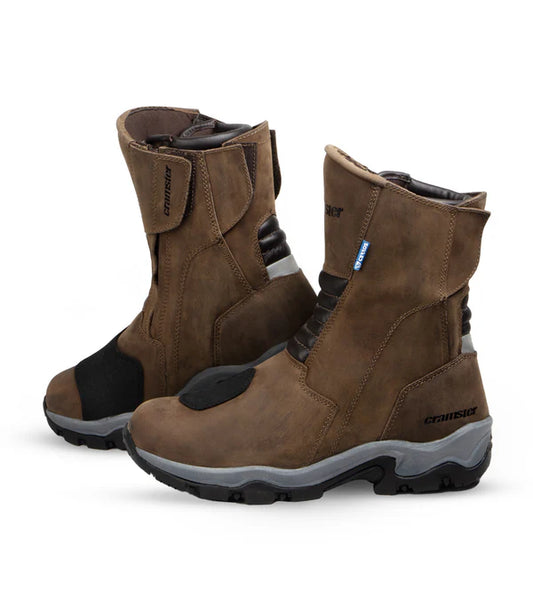 CRAMSTER FLUX MOTORCYCLE TOURING BOOTS- BROWN
