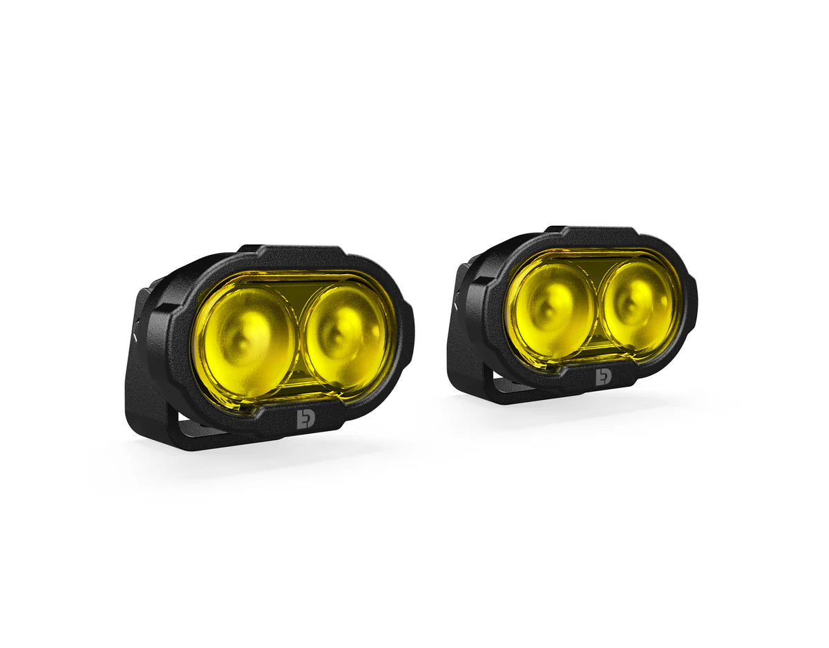 DENALI DL2 Auxiliary LED Lights – Yellow – Lights Only – Set of 2