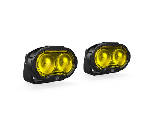 DENALI DL2 Auxiliary LED Lights – Yellow – Lights Only – Set of 2