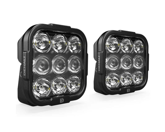 DENALI DL9 Auxiliary LED Lights – White – Lights Only – Set of 2