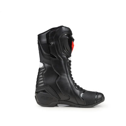 DSG GP-X RIDING BOOTS BLACK RED