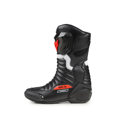 DSG GP-X RIDING BOOTS BLACK RED