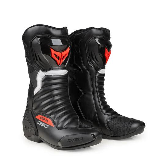 DSG GP-X RIDING BOOTS BLACK RED