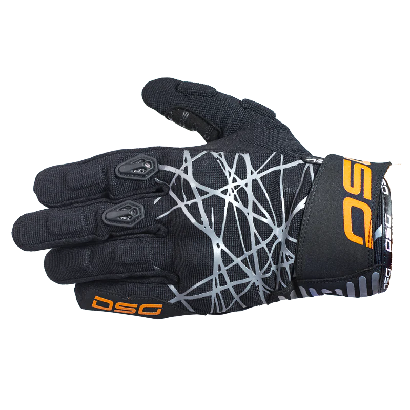 DSG PHOENIX AIR RIDING GLOVES BLACK GREY ORANGE