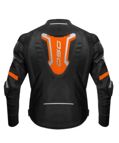 DSG RACE PRO V2 ORANGE FLUO BLACK RIDING JACKET
