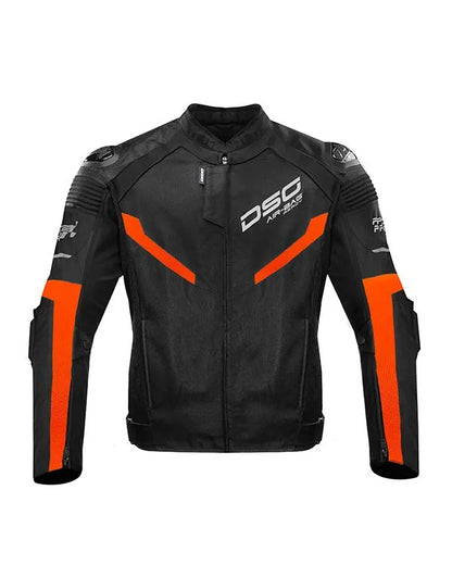 DSG RACE PRO V2 ORANGE FLUO BLACK RIDING JACKET