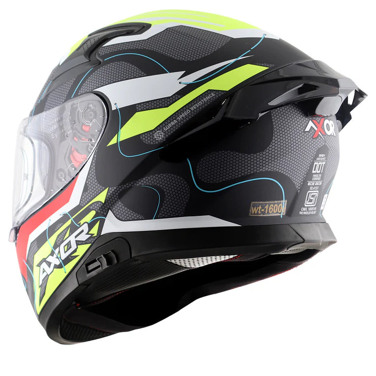 AXOR APEX DYNAMO HELMET DULL BLACK NEON YELLOW