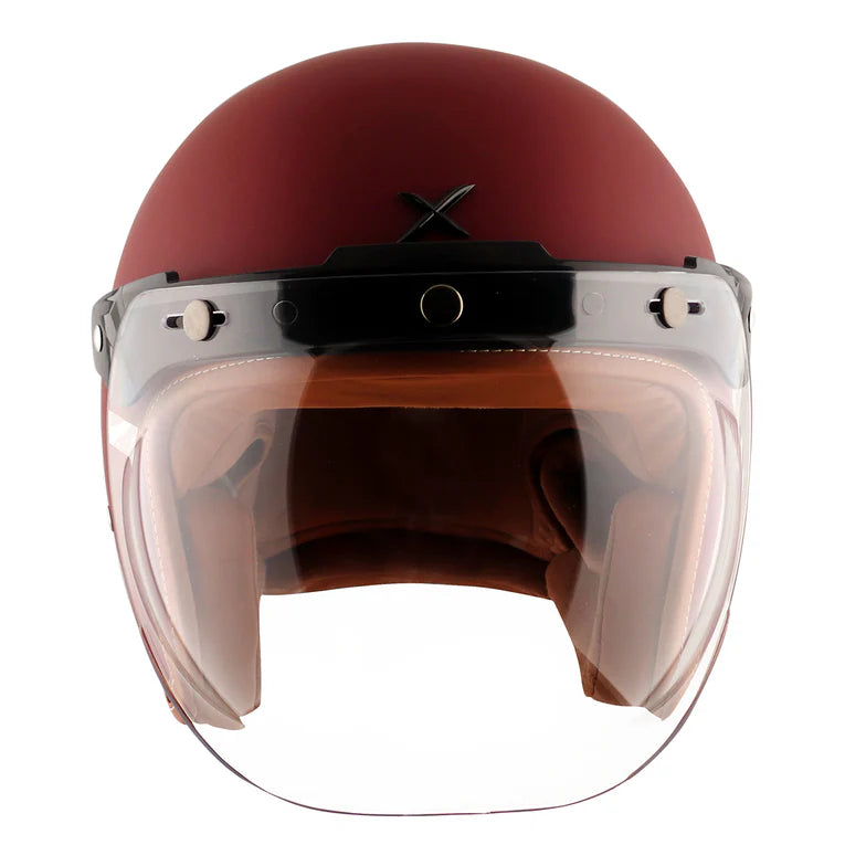 AXOR RETRO JET HELMET DULL CHESTNUT RED