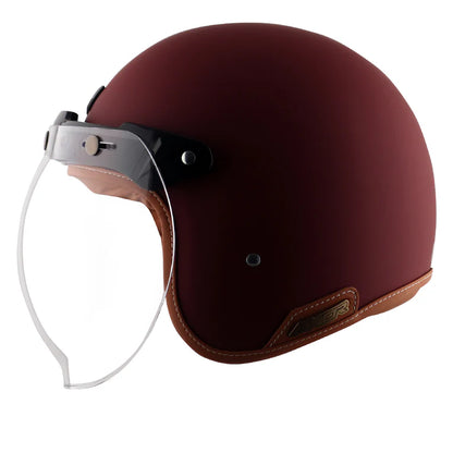AXOR RETRO JET HELMET DULL CHESTNUT RED