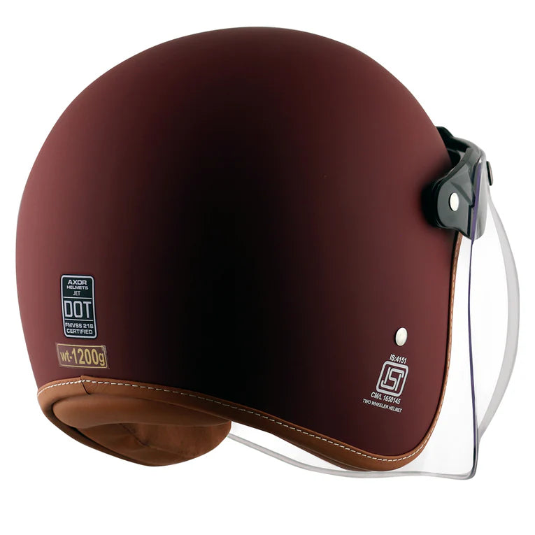 AXOR RETRO JET HELMET DULL CHESTNUT RED