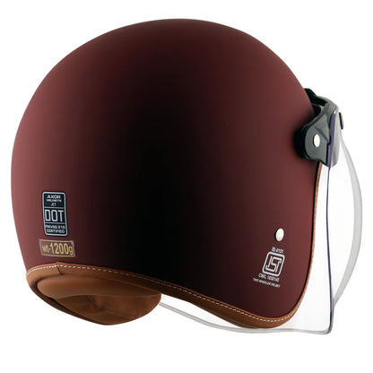 AXOR RETRO JET HELMET DULL CHESTNUT RED
