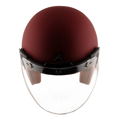 AXOR RETRO JET HELMET DULL CHESTNUT RED