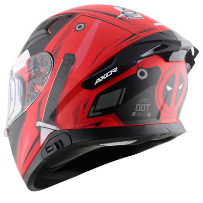 AXOR APEX MARVEL DEADPOOL HELMET DULL RED BLACK