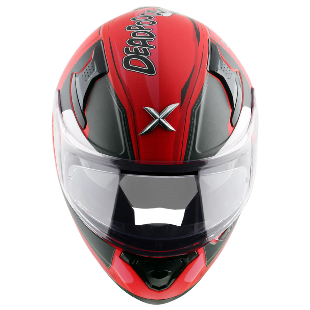AXOR APEX MARVEL DEADPOOL HELMET DULL RED BLACK