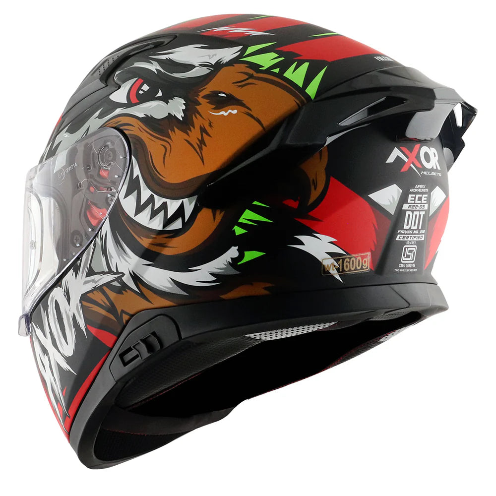 AXOR APEX FALCON HELMET DULL BLACK RED