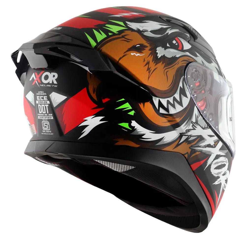 AXOR APEX FALCON HELMET DULL BLACK RED