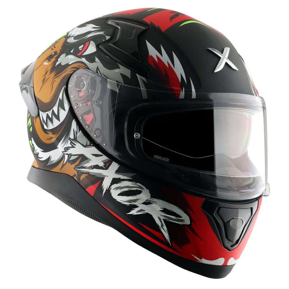 AXOR APEX FALCON HELMET DULL BLACK RED