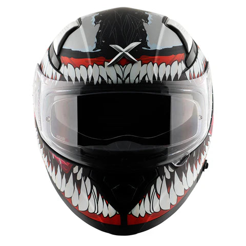 AXOR APEX MARVEL VENOM HELMET DULL BLACK RED