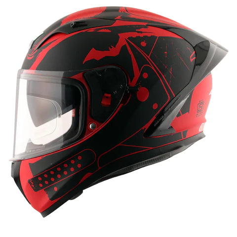 AXOR STREET DC BATMAN HELMET DULL RED BLACK